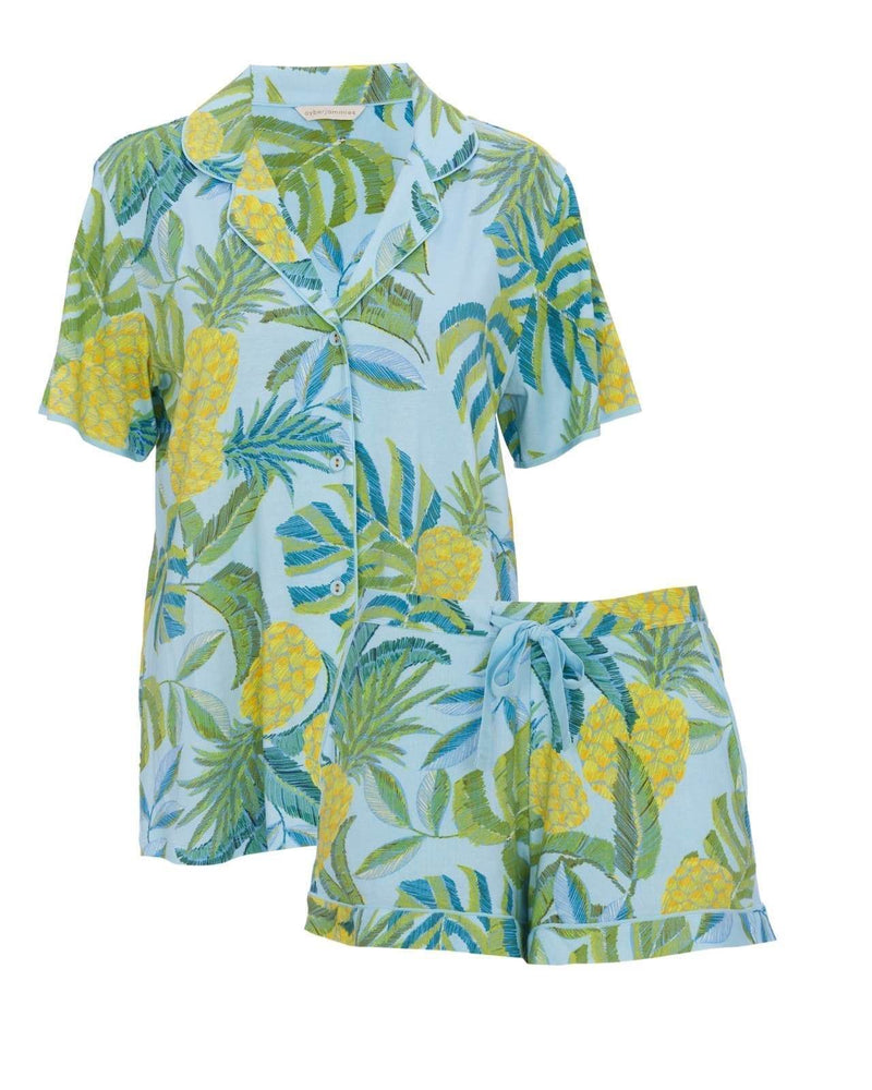 Paige Pineapple Printed Jersey Shorty Set - Dubai Offers Today