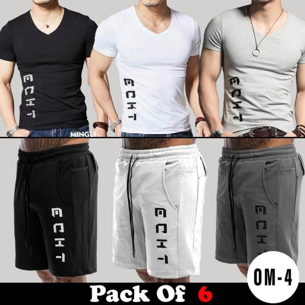 PACK OF 6 MEN SHORTS T-SHIRTS