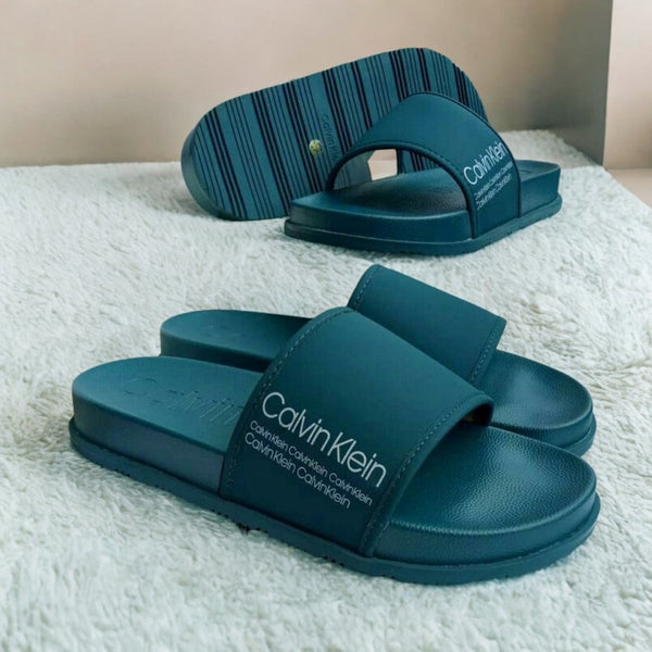 Navy Blue Slides Slippers