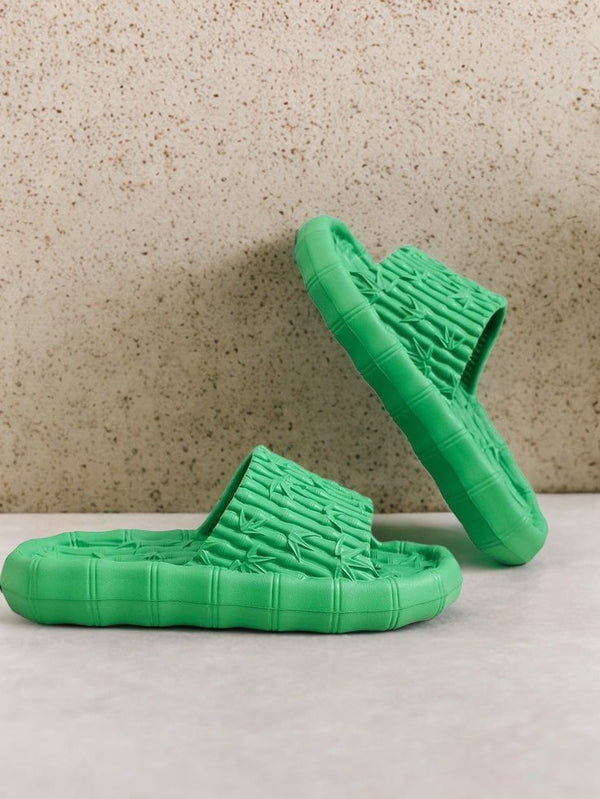 Grass Green Slides & Slippers