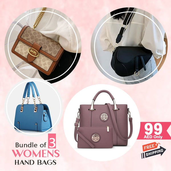 PACK OF 3 WOMENS HAND-BAGS