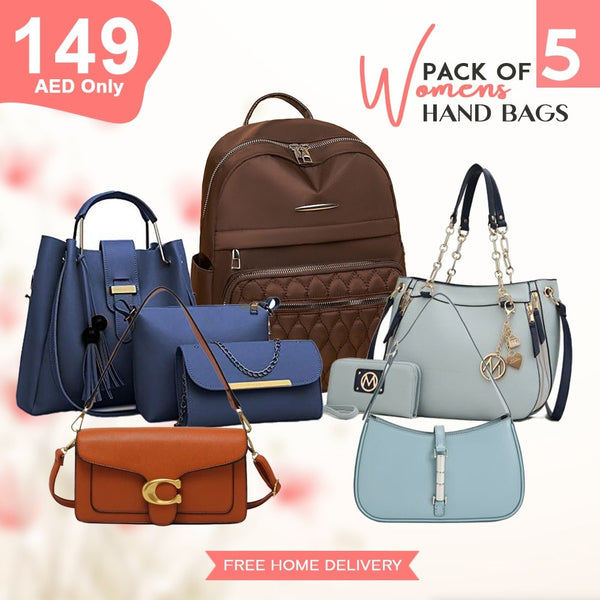 PACK OF 5 HAND BAGS FOR WOMEN