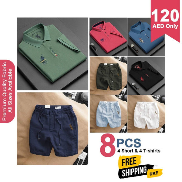 PACK OF 8 SHORTS & POLO T-SHIRTS