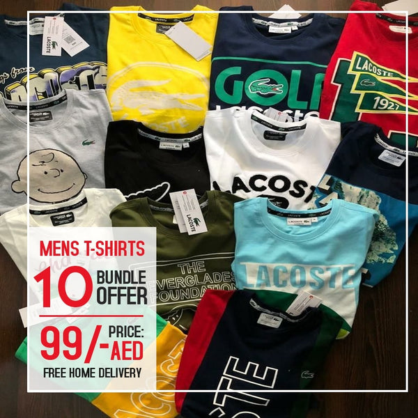 PACK OF 10 PRINTED COTTON MENS T-SHIRTS