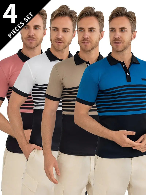 Pack of 4 Men's Polo T-Shirts