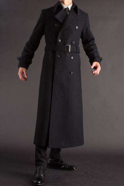 Mens Long Coat - Black - Dubai Offers Today