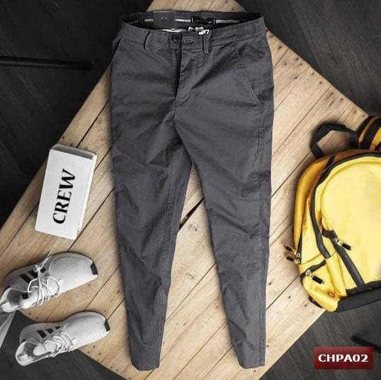 Dark Grey Plain Stretchable Jeans - 3857