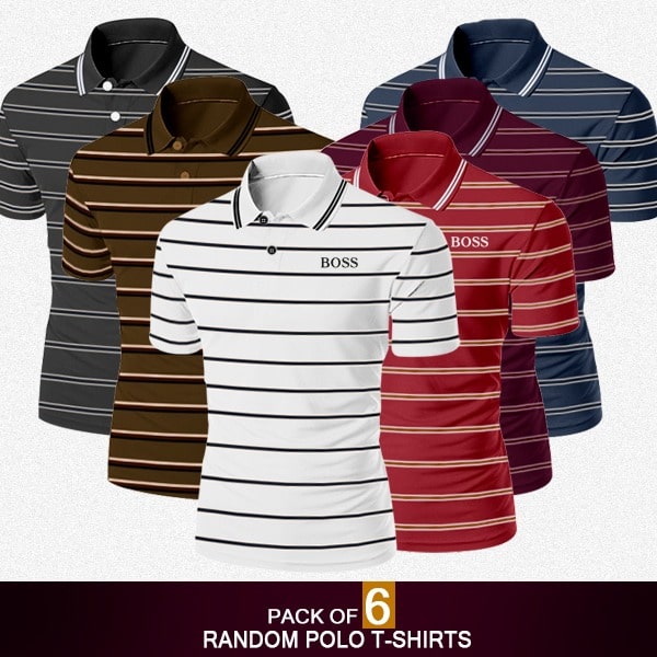 PACK OF 6 RANDOM POLO T-SHIRTS