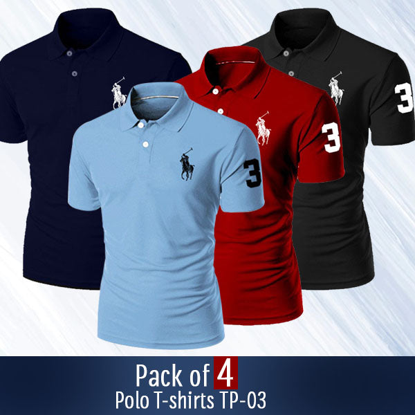 Pack of 04 Men's Polo T-Shirts