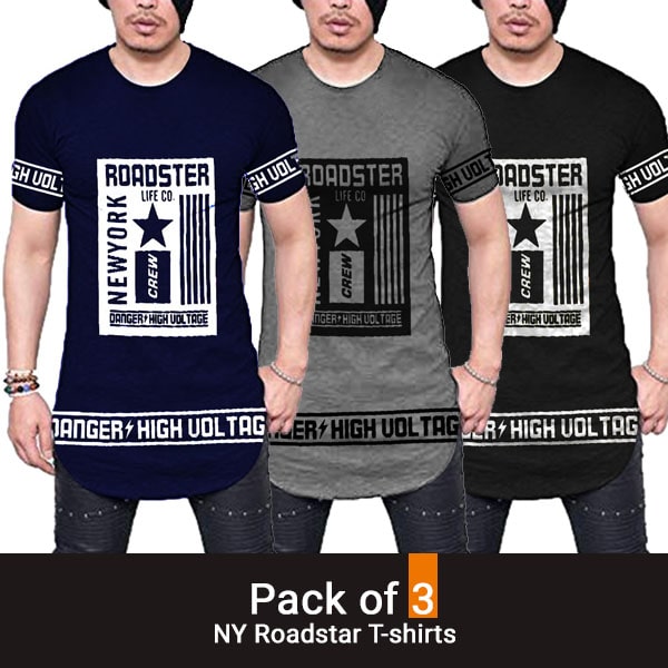 PACK OF 3 NY ROADSTAR T-SHIRTS