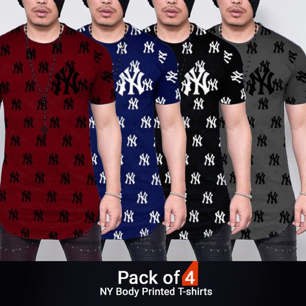 PACK OF 4 NY BODY PRINTED T-SHIRTS