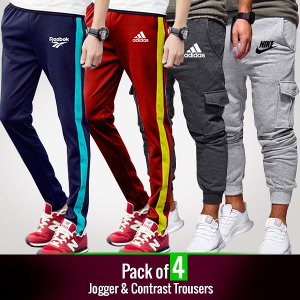 Pack of 4 Contrast Trousers