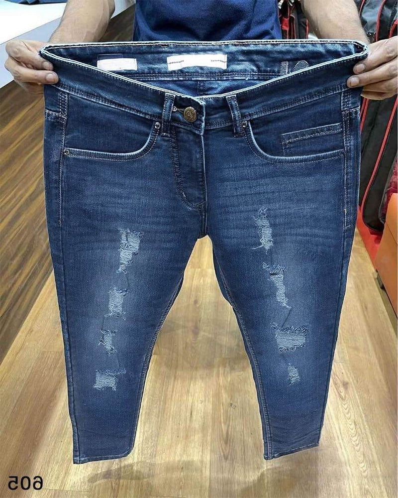Slim Fit Ripped Denim Jeans for Men Dubai - 3466 