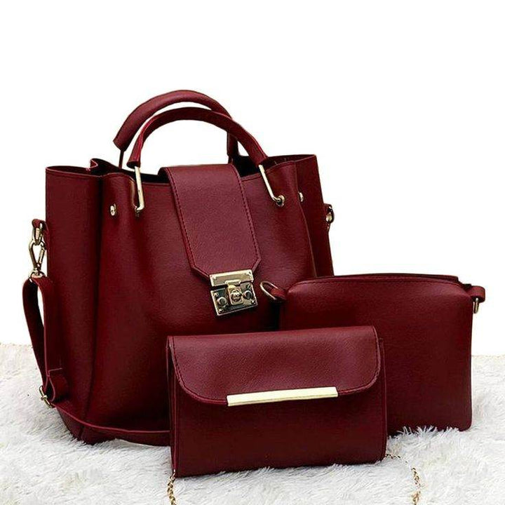 Elegant 3 Piece HandBag for Women - Dubai Offers Today