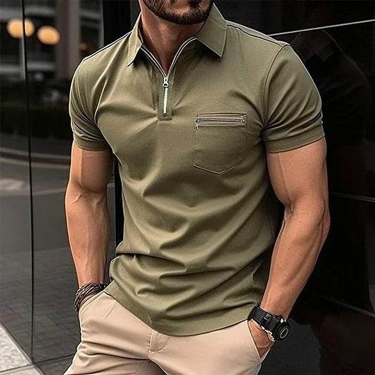 Men Wearing Khaki Polo Casual Outfit UAE - MPT-67 