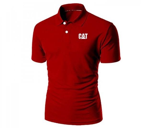 Lightweight Red Polo Fabric Close-Up - MPT-522 
