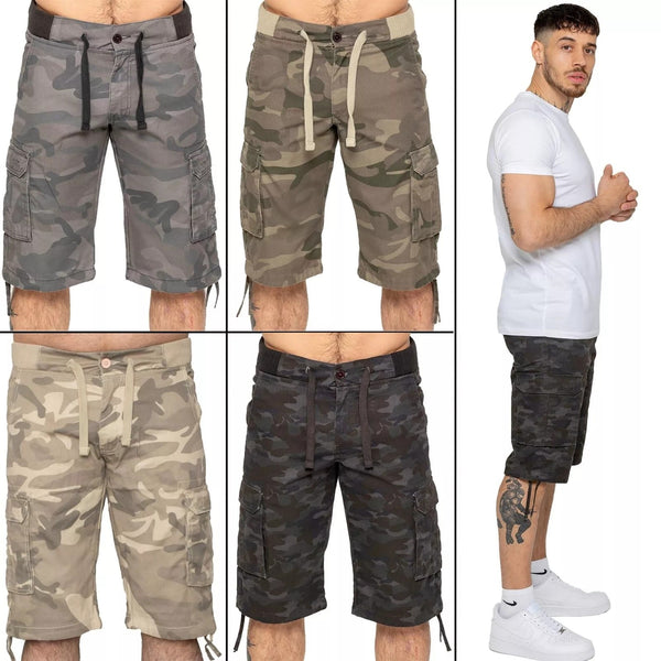 PACK OF 4 STYLISH CAMO CARGO SHORTS FOR MEN