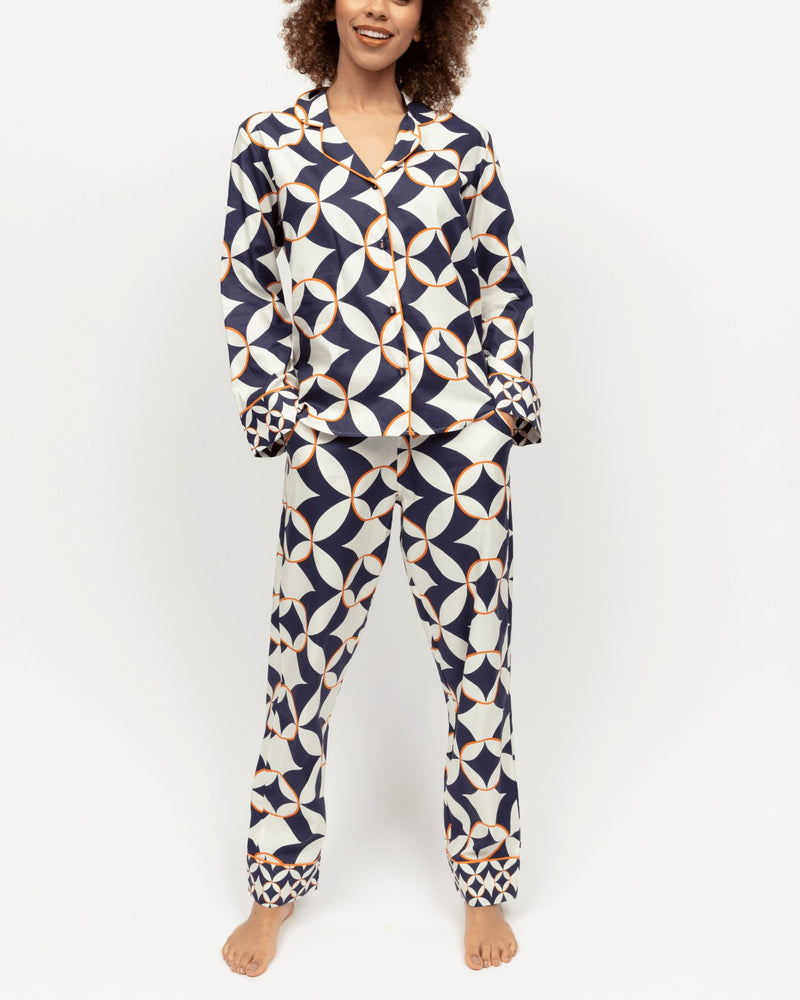 Taylor Geo Print Pyjama Set Navy