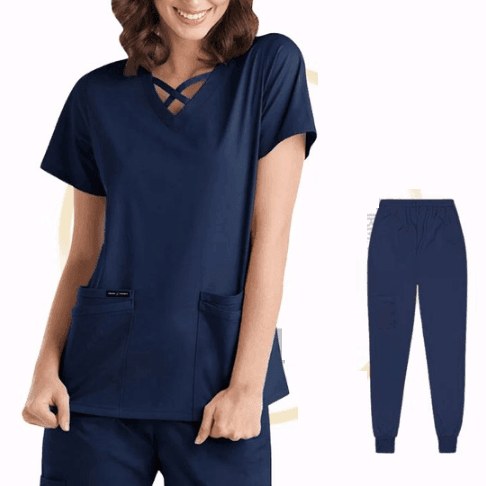Women Scrub Suit navy blue - 02